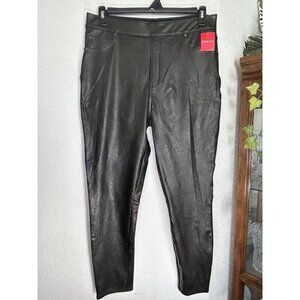 Spanx Faux Leather Legging XL Black Noir Leather Like Skinny Back Pocket